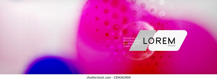 Background abstract - blurred dotted color circle shape, techno bubbles, vector illustration