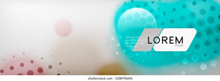 Background abstract - blurred dotted color circle shape, techno bubbles, vector illustration