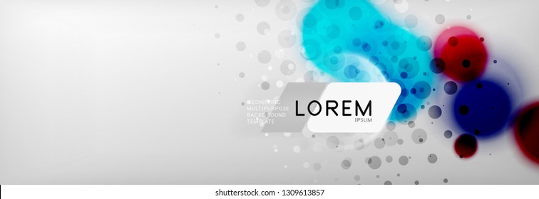 Background abstract - blurred dotted color circle shape, techno bubbles, vector illustration