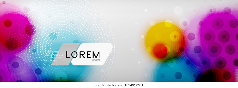 Background abstract - blurred dotted color circle shape, techno bubbles, vector illustration