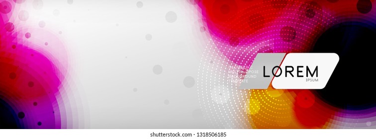 Background abstract - blurred dotted color circle shape, techno bubbles, vector illustration