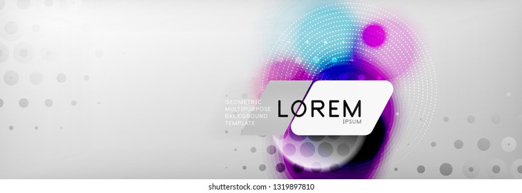 Background abstract - blurred dotted color circle shape, techno bubbles, vector illustration