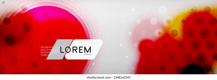 Background abstract - blurred dotted color circle shape, techno bubbles, vector illustration