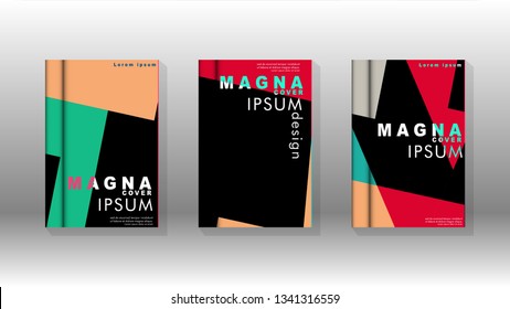 Background of abstract book cover layout. For brochures, magazines, vector templates, etc. Modern designs form geometric patterns in EPS 10