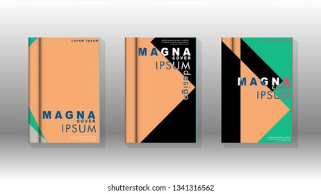 Background of abstract book cover layout. For brochures, magazines, vector templates, etc. Modern designs form geometric patterns in EPS 10
