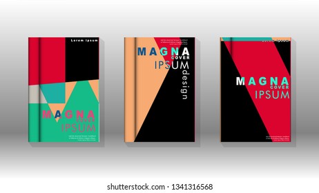 Background of abstract book cover layout. For brochures, magazines, vector templates, etc. Modern designs form geometric patterns in EPS 10
