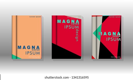Background of abstract book cover layout. For brochures, magazines, vector templates, etc. Modern designs form geometric patterns in EPS 10