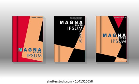 Background of abstract book cover layout. For brochures, magazines, vector templates, etc. Modern designs form geometric patterns in EPS 10