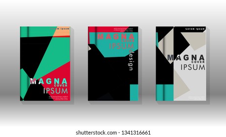 Background of abstract book cover layout. For brochures, magazines, vector templates, etc. Modern designs form geometric patterns in EPS 10