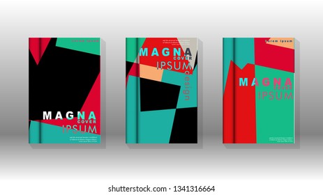 Background of abstract book cover layout. For brochures, magazines, vector templates, etc. Modern designs form geometric patterns in EPS 10