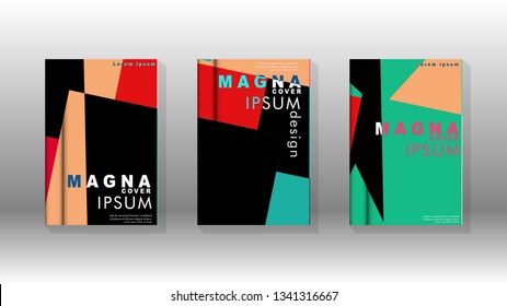 Background of abstract book cover layout. For brochures, magazines, vector templates, etc. Modern designs form geometric patterns in EPS 10