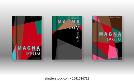 Background of abstract book cover layout. For brochures, magazines, vector templates, etc. Modern designs form geometric patterns in EPS 10