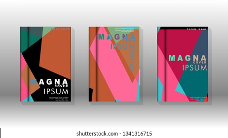 Background of abstract book cover layout. For brochures, magazines, vector templates, etc. Modern designs form geometric patterns in EPS 10
