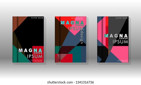 Background of abstract book cover layout. For brochures, magazines, vector templates, etc. Modern designs form geometric patterns in EPS 10