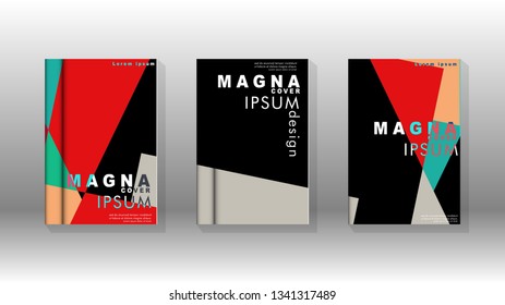 Background of abstract book cover layout. For brochures, magazines, vector templates, etc. Modern designs form geometric patterns in EPS 10