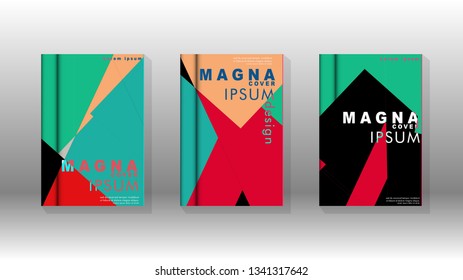 Background of abstract book cover layout. For brochures, magazines, vector templates, etc. Modern designs form geometric patterns in EPS 10