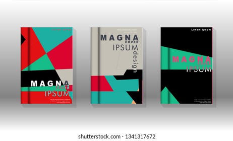 Background of abstract book cover layout. For brochures, magazines, vector templates, etc. Modern designs form geometric patterns in EPS 10