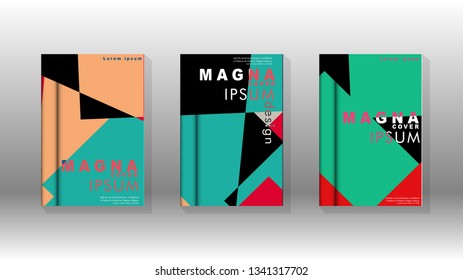 Background of abstract book cover layout. For brochures, magazines, vector templates, etc. Modern designs form geometric patterns in EPS 10