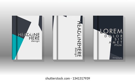 Background of abstract book cover layout. For brochures, magazines, vector templates, etc. Modern designs form geometric patterns in EPS 10