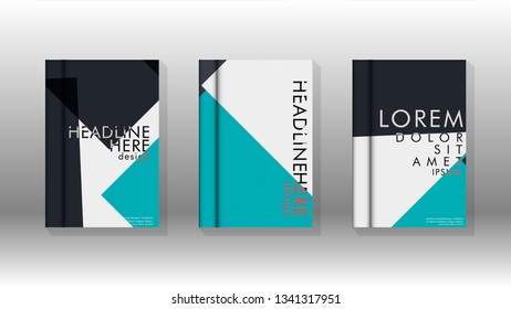 Background of abstract book cover layout. For brochures, magazines, vector templates, etc. Modern designs form geometric patterns in EPS 10
