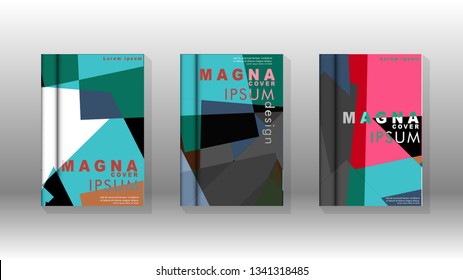 Background of abstract book cover layout. For brochures, magazines, vector templates, etc. Modern designs form geometric patterns in EPS 10