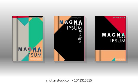 Background of abstract book cover layout. For brochures, magazines, vector templates, etc. Modern designs form geometric patterns in EPS 10