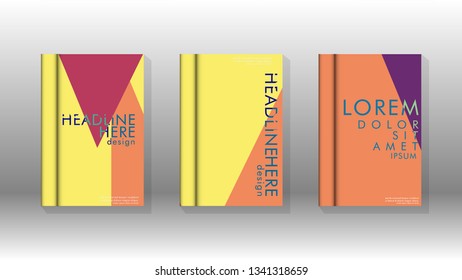 Background of abstract book cover layout. For brochures, magazines, vector templates, etc. Modern designs form geometric patterns in EPS 10