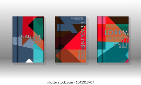 Background of abstract book cover layout. For brochures, magazines, vector templates, etc. Modern designs form geometric patterns in EPS 10