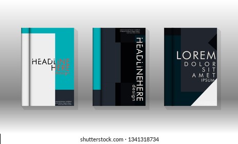 Background of abstract book cover layout. For brochures, magazines, vector templates, etc. Modern designs form geometric patterns in EPS 10