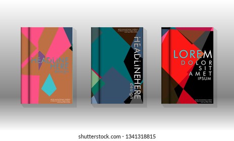 Background of abstract book cover layout. For brochures, magazines, vector templates, etc. Modern designs form geometric patterns in EPS 10
