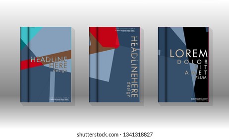 Background of abstract book cover layout. For brochures, magazines, vector templates, etc. Modern designs form geometric patterns in EPS 10