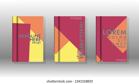 Background of abstract book cover layout. For brochures, magazines, vector templates, etc. Modern designs form geometric patterns in EPS 10