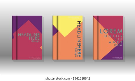 Background of abstract book cover layout. For brochures, magazines, vector templates, etc. Modern designs form geometric patterns in EPS 10