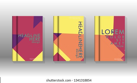 Background of abstract book cover layout. For brochures, magazines, vector templates, etc. Modern designs form geometric patterns in EPS 10