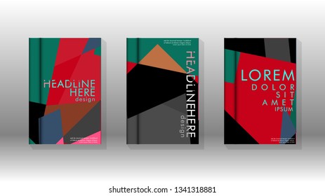 Background of abstract book cover layout. For brochures, magazines, vector templates, etc. Modern designs form geometric patterns in EPS 10