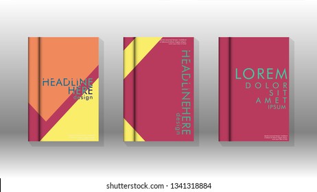 Background of abstract book cover layout. For brochures, magazines, vector templates, etc. Modern designs form geometric patterns in EPS 10