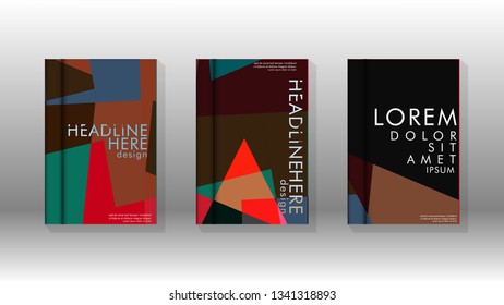 Background of abstract book cover layout. For brochures, magazines, vector templates, etc. Modern designs form geometric patterns in EPS 10