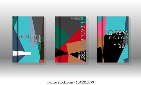 Background of abstract book cover layout. For brochures, magazines, vector templates, etc. Modern designs form geometric patterns in EPS 10