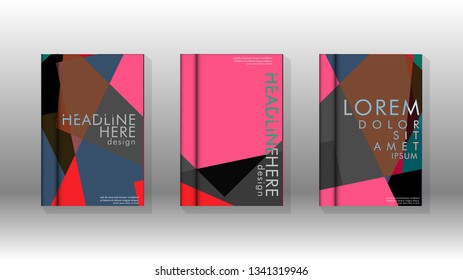 Background of abstract book cover layout. For brochures, magazines, vector templates, etc. Modern designs form geometric patterns in EPS 10