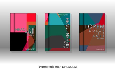 Background of abstract book cover layout. For brochures, magazines, vector templates, etc. Modern designs form geometric patterns in EPS 10