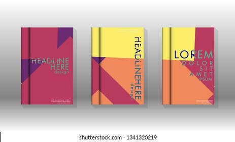 Background of abstract book cover layout. For brochures, magazines, vector templates, etc. Modern designs form geometric patterns in EPS 10