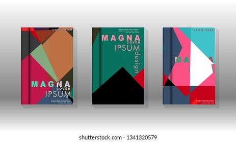 Background of abstract book cover layout. For brochures, magazines, vector templates, etc. Modern designs form geometric patterns in EPS 10