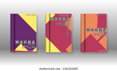 Background of abstract book cover layout. For brochures, magazines, vector templates, etc. Modern designs form geometric patterns in EPS 10