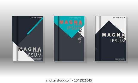 Background of abstract book cover layout. For brochures, magazines, vector templates, etc. Modern designs form geometric patterns in EPS 10