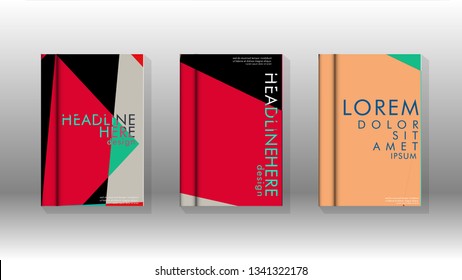 Background of abstract book cover layout. For brochures, magazines, vector templates, etc. Modern designs form geometric patterns in EPS 10