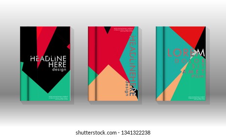Background of abstract book cover layout. For brochures, magazines, vector templates, etc. Modern designs form geometric patterns in EPS 10