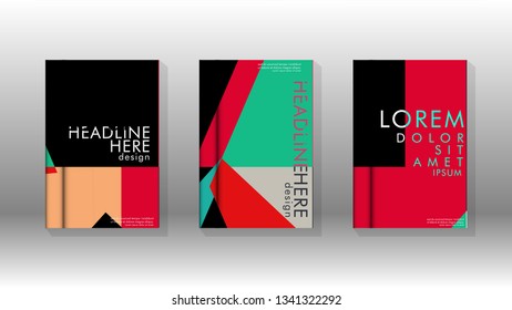 Background of abstract book cover layout. For brochures, magazines, vector templates, etc. Modern designs form geometric patterns in EPS 10