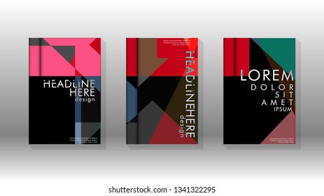 Background of abstract book cover layout. For brochures, magazines, vector templates, etc. Modern designs form geometric patterns in EPS 10