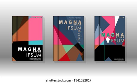 Background of abstract book cover layout. For brochures, magazines, vector templates, etc. Modern designs form geometric patterns in EPS 10