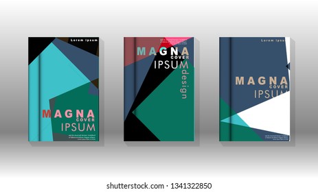 Background of abstract book cover layout. For brochures, magazines, vector templates, etc. Modern designs form geometric patterns in EPS 10